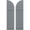 Ekena Millwork Americraft 4-Board (2 Batten) Wood Joined Board-n-Batten Shutters w/ Arch Top, ARW101BQ414X77CHH, PR ARW101BQ414X77CHH - alternate 1